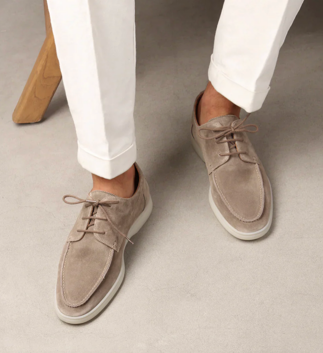 Męskie półbuty zamszowe casual – eleganckie buty sznurowane na co dzień i smart casual