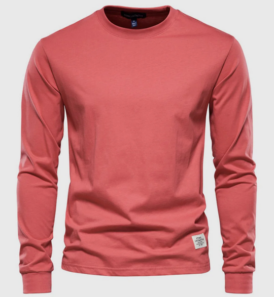 Męska koszulka z długim rękawem bawełniana – klasyczny longsleeve