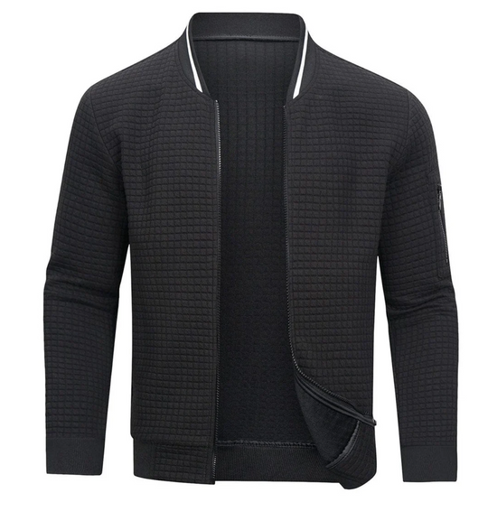Męska bluza rozpinana bomber – stylowa kurtka casual ze stójką