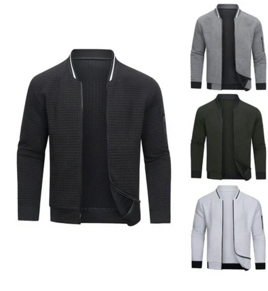 Męska bluza rozpinana bomber – stylowa kurtka casual ze stójką