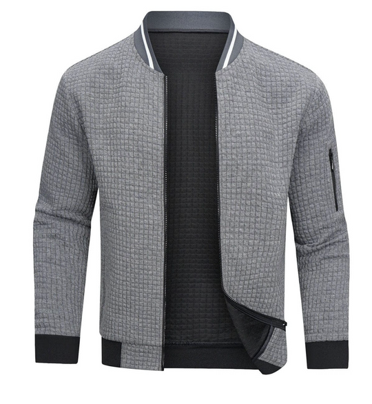 Męska bluza rozpinana bomber – stylowa kurtka casual ze stójką