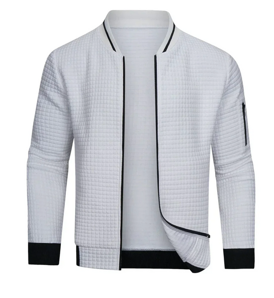 Męska bluza rozpinana bomber – stylowa kurtka casual ze stójką