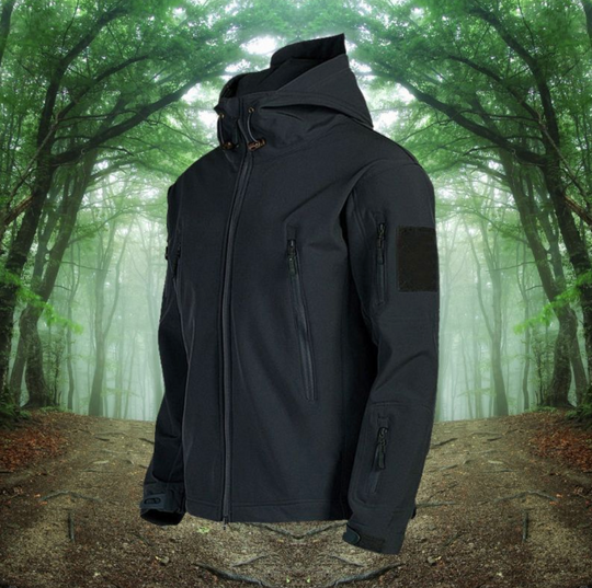Męska kurtka outdoor wodoodporna – taktyczna kurtka softshell z kapturem