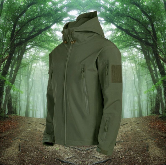 Męska kurtka outdoor wodoodporna – taktyczna kurtka softshell z kapturem