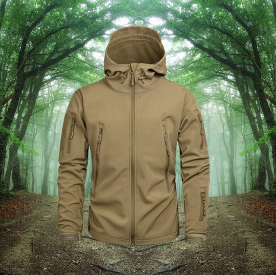 Męska kurtka outdoor wodoodporna – taktyczna kurtka softshell z kapturem