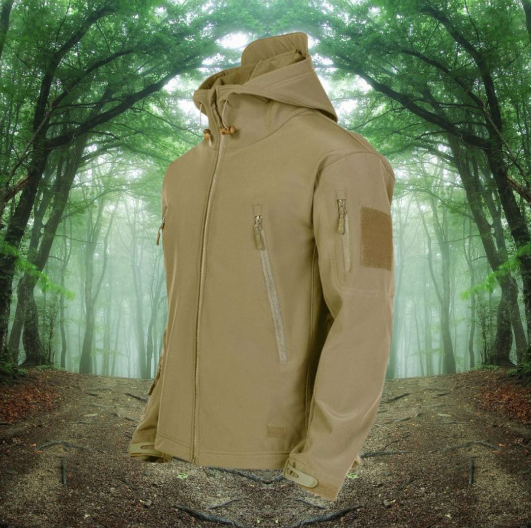 Męska kurtka outdoor wodoodporna – taktyczna kurtka softshell z kapturem