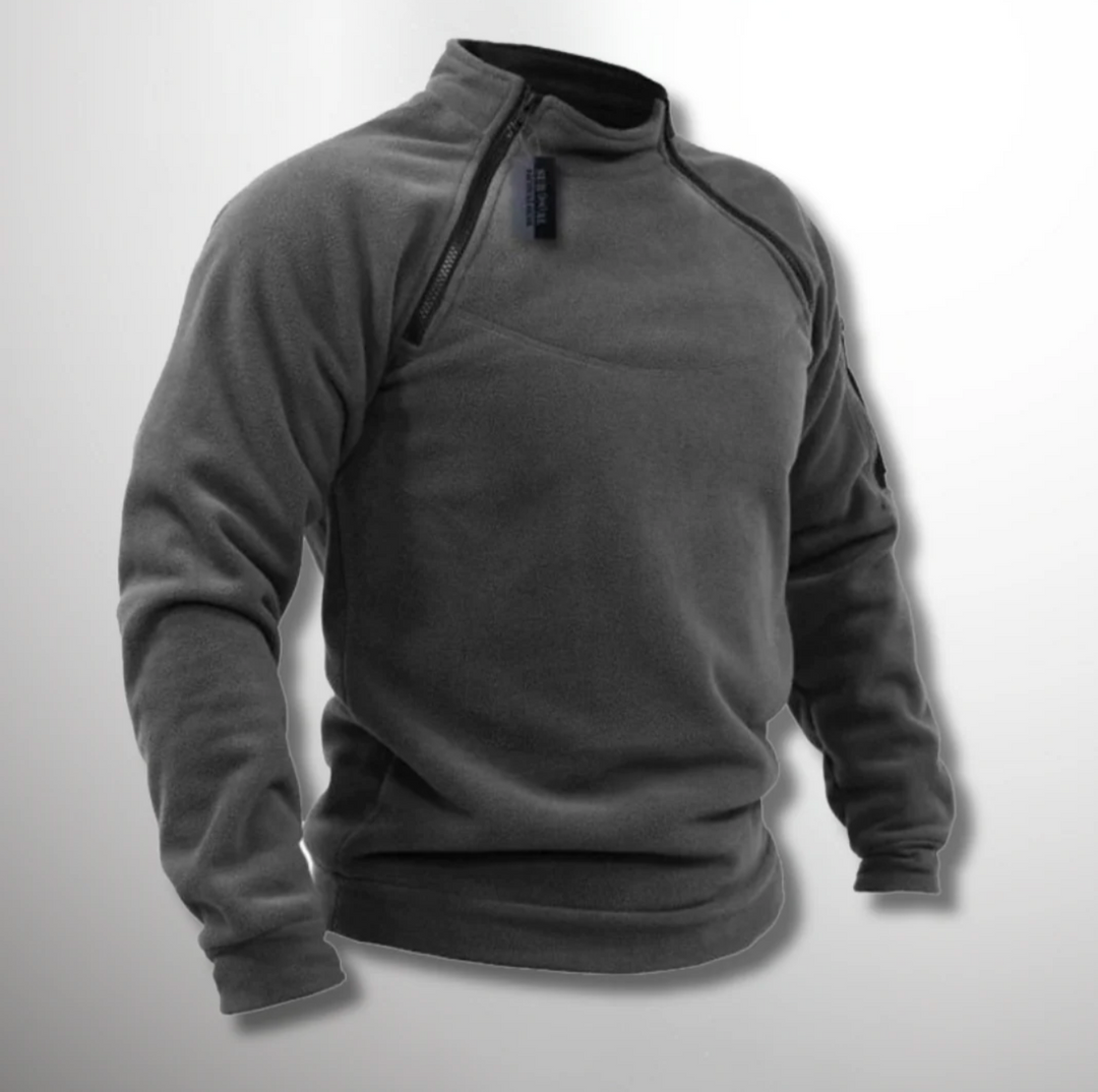 Męska bluza polarowa taktyczna – ciepła bluza outdoor z kieszeniami i zamkami