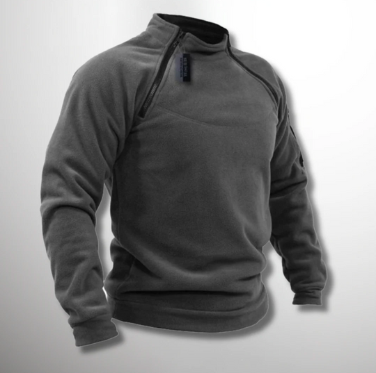 Męska bluza polarowa taktyczna – ciepła bluza outdoor z kieszeniami i zamkami
