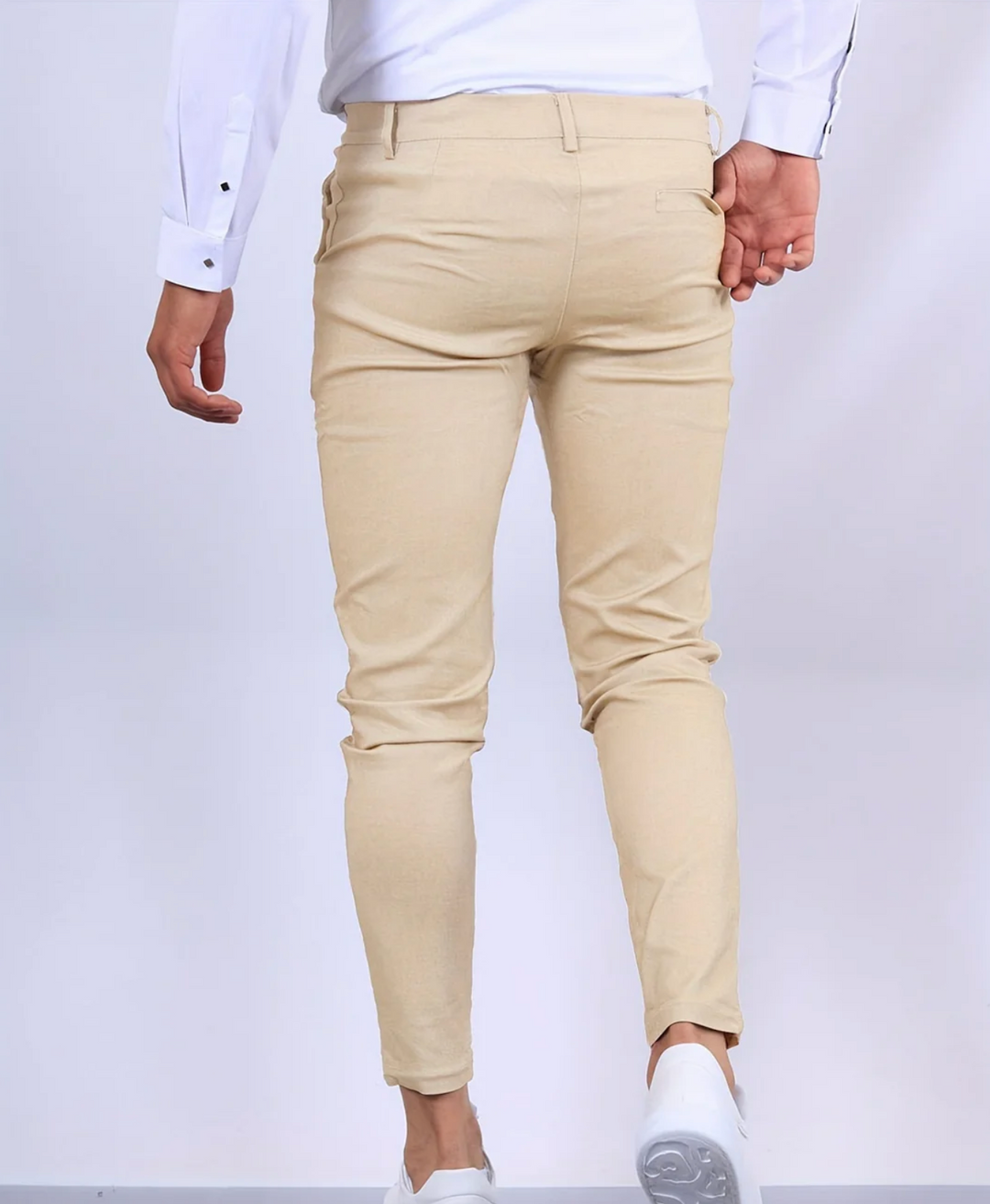 Męskie spodnie slim fit eleganckie – dopasowane spodnie casualowe o nowoczesnym kroju