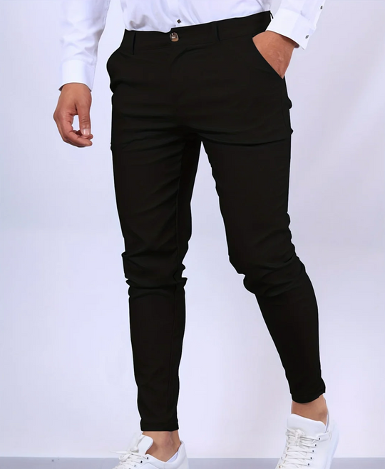 Męskie spodnie slim fit eleganckie – dopasowane spodnie casualowe o nowoczesnym kroju