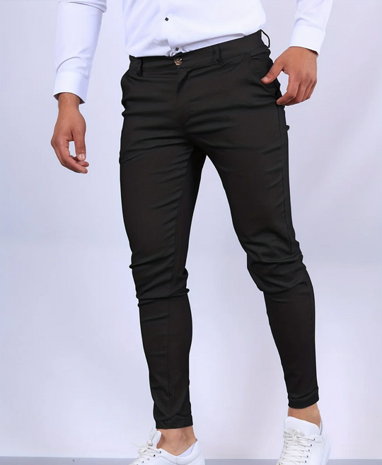 Męskie spodnie slim fit eleganckie – dopasowane spodnie casualowe o nowoczesnym kroju