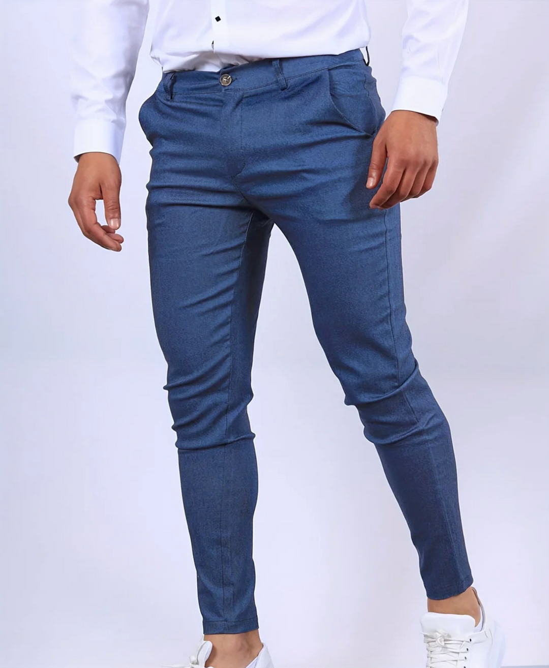 Męskie spodnie slim fit eleganckie – dopasowane spodnie casualowe o nowoczesnym kroju