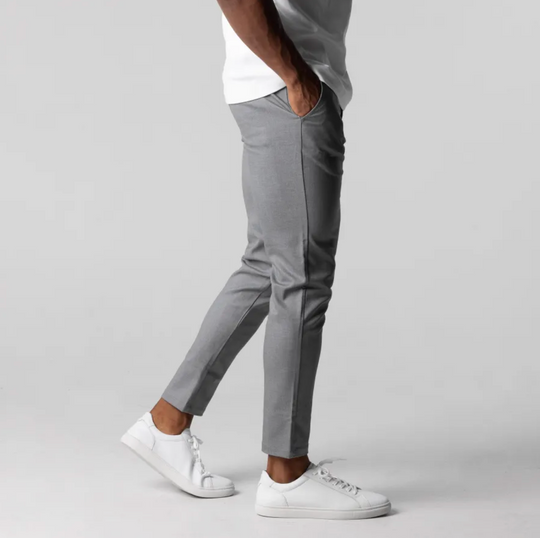 Męskie chinosy slim fit – elastyczne spodnie casual z wygodnym pasem