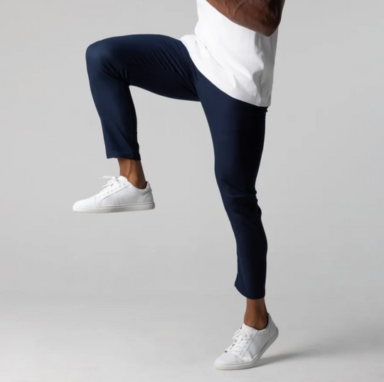 Męskie chinosy slim fit – elastyczne spodnie casual z wygodnym pasem