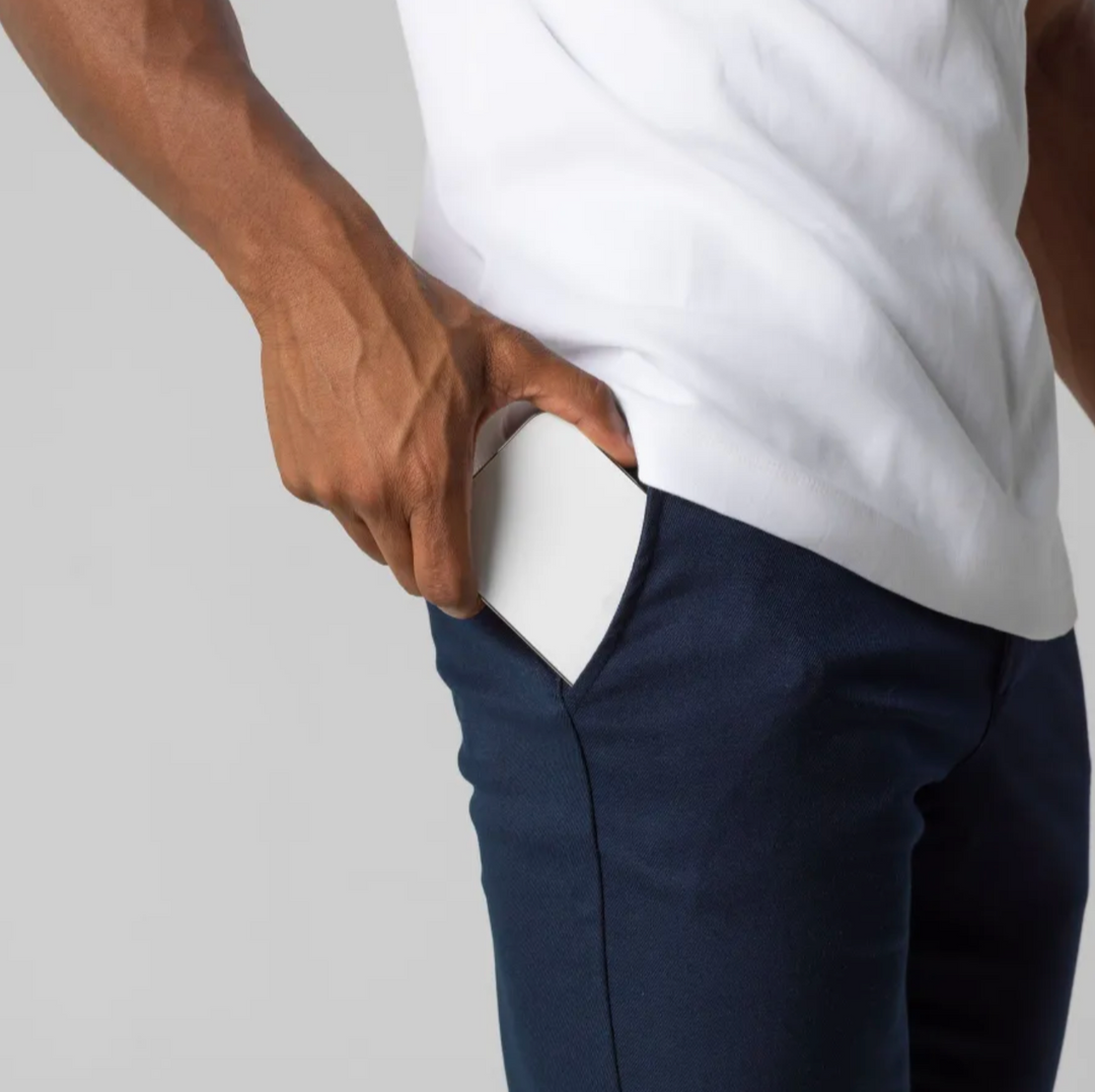 Męskie chinosy slim fit – elastyczne spodnie casual z wygodnym pasem