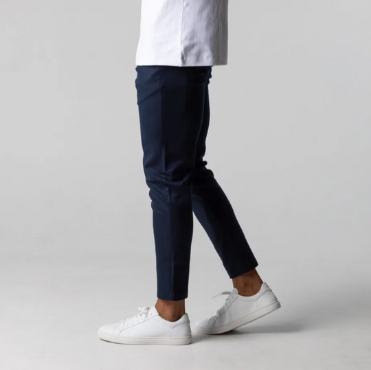 Męskie chinosy slim fit – elastyczne spodnie casual z wygodnym pasem