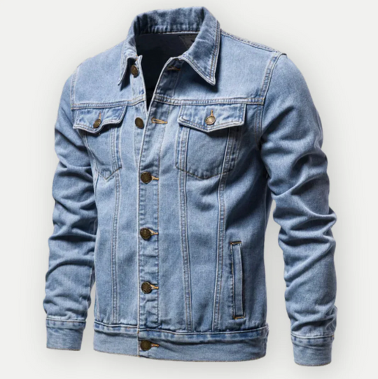 Męska kurtka jeansowa – klasyczna katana denim casual slim fit