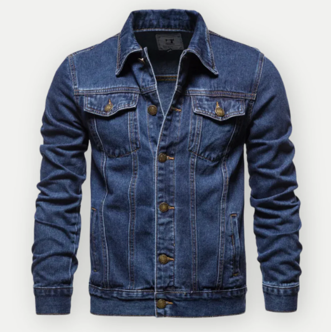 Męska kurtka jeansowa – klasyczna katana denim casual slim fit
