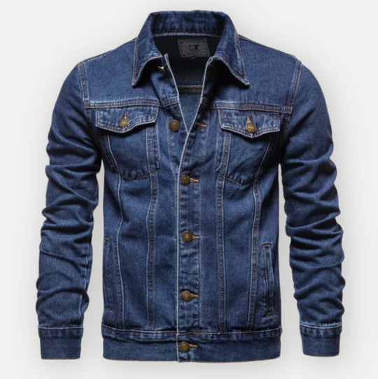 Męska kurtka jeansowa – klasyczna katana denim casual slim fit