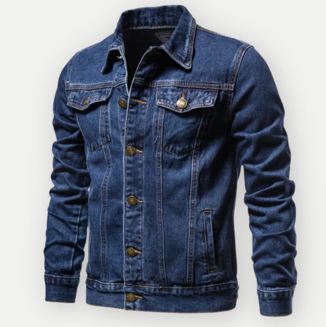 Męska kurtka jeansowa – klasyczna katana denim casual slim fit