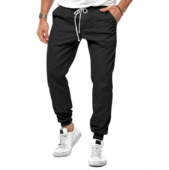 Spodnie męskie jogger z elastycznym pasem – wygodne spodnie casual z mikro-stretch