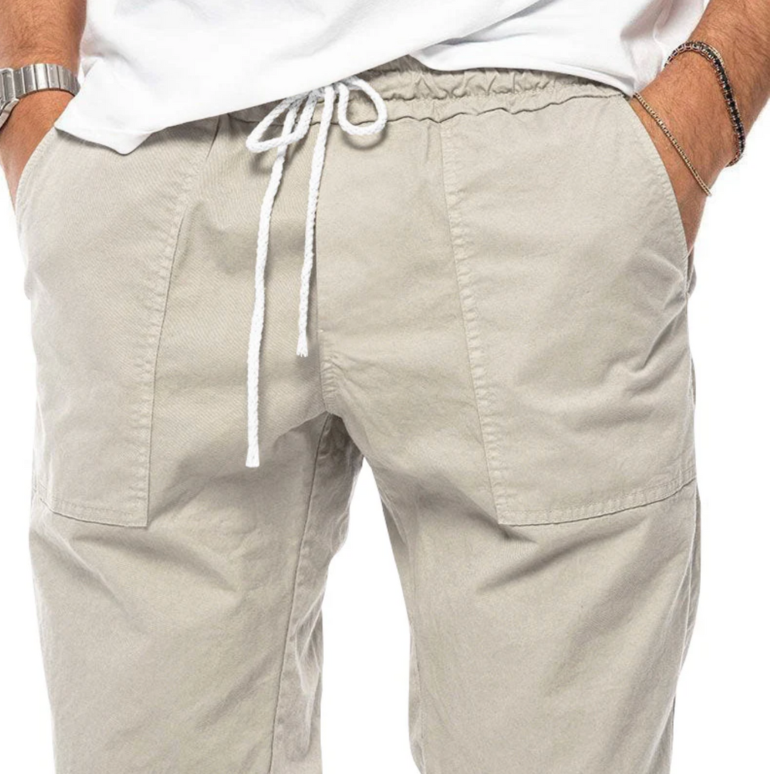 Spodnie męskie jogger z elastycznym pasem – wygodne spodnie casual z mikro-stretch
