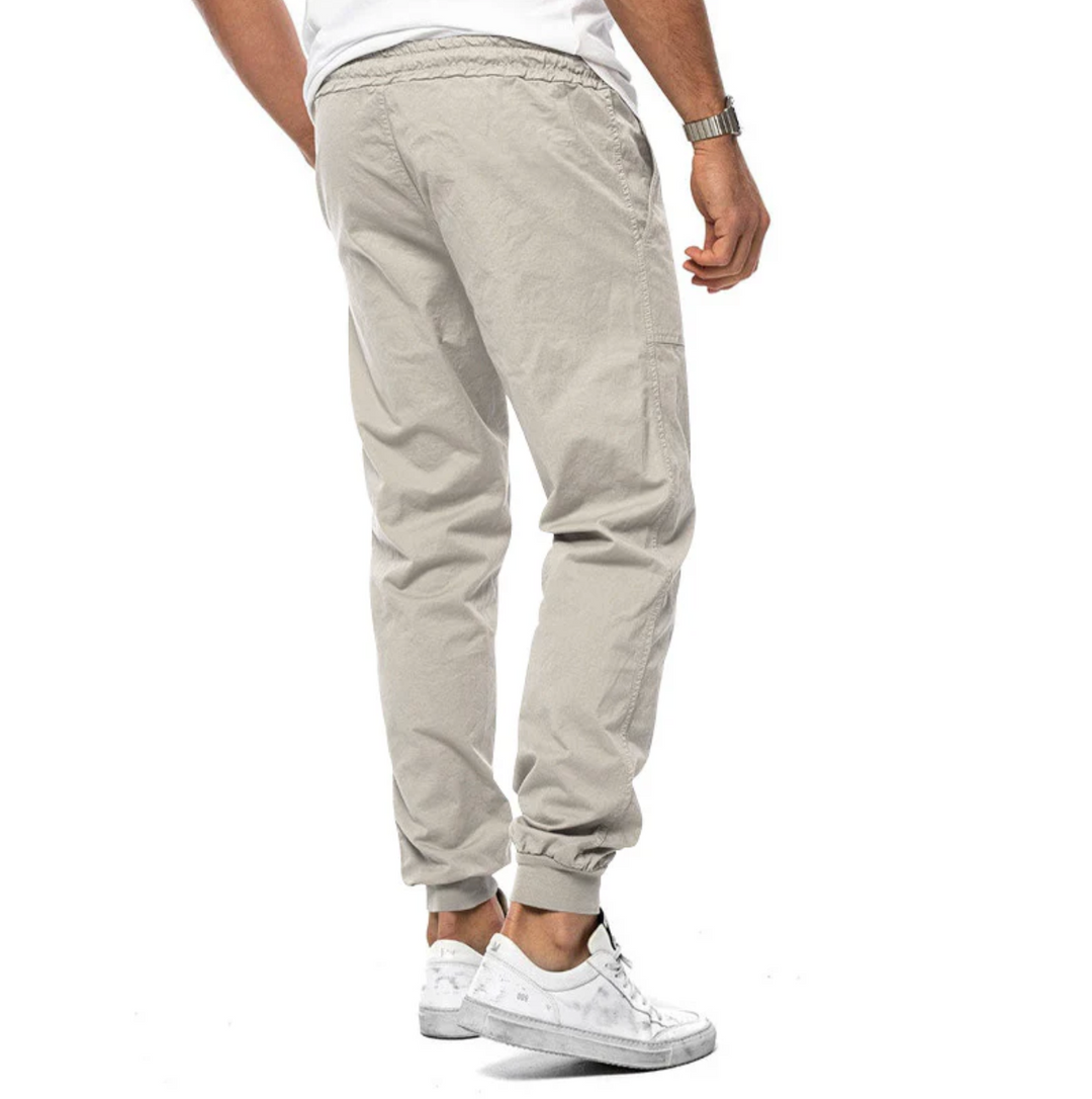 Spodnie męskie jogger z elastycznym pasem – wygodne spodnie casual z mikro-stretch