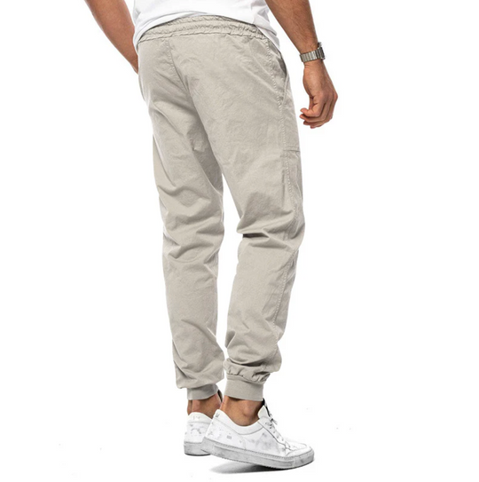 Spodnie męskie jogger z elastycznym pasem – wygodne spodnie casual z mikro-stretch