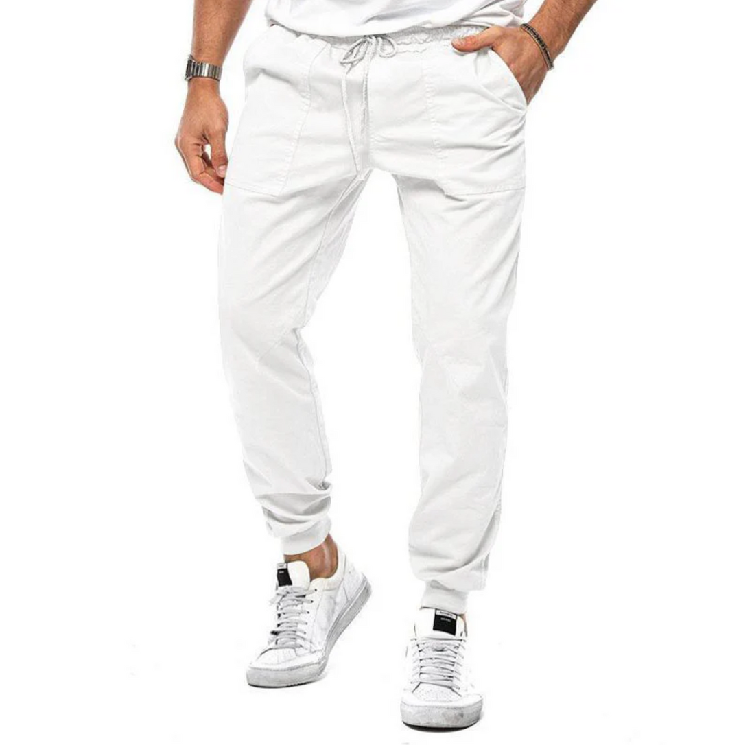 Spodnie męskie jogger z elastycznym pasem – wygodne spodnie casual z mikro-stretch