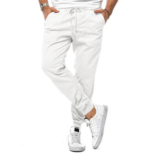 Spodnie męskie jogger z elastycznym pasem – wygodne spodnie casual z mikro-stretch