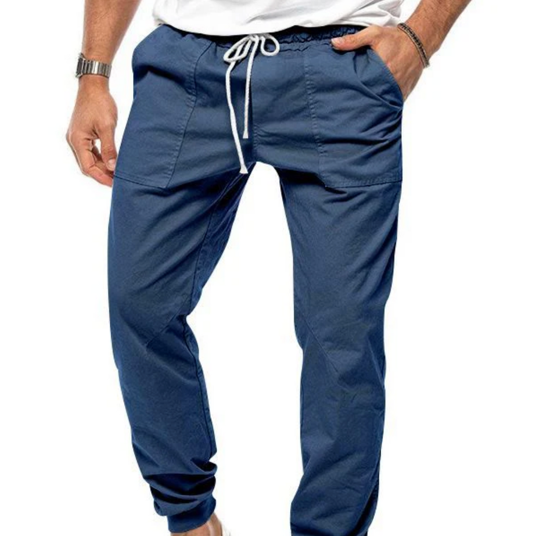 Spodnie męskie jogger z elastycznym pasem – wygodne spodnie casual z mikro-stretch