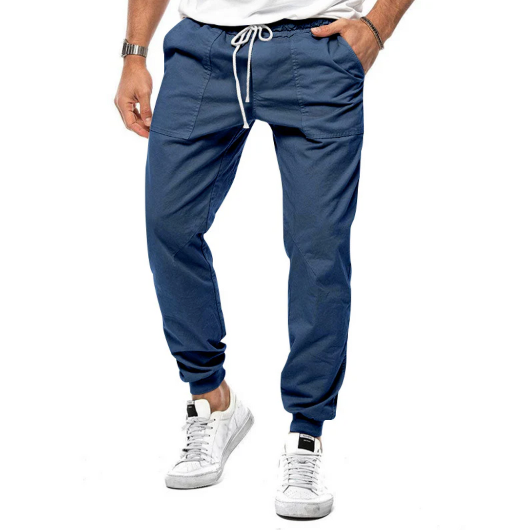 Spodnie męskie jogger z elastycznym pasem – wygodne spodnie casual z mikro-stretch