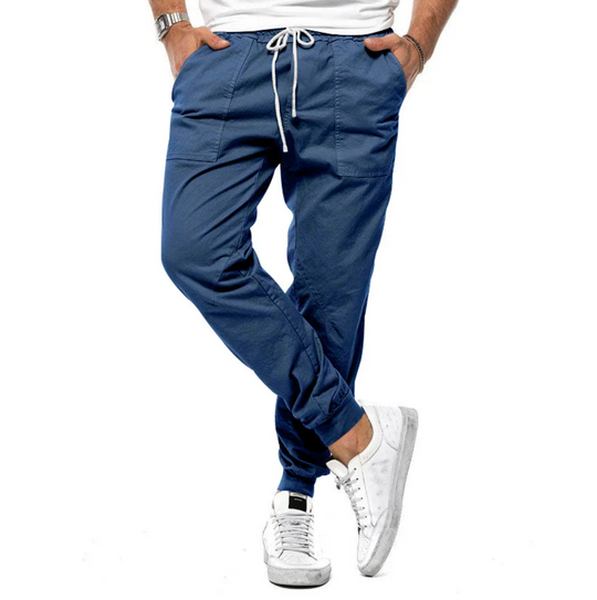 Spodnie męskie jogger z elastycznym pasem – wygodne spodnie casual z mikro-stretch