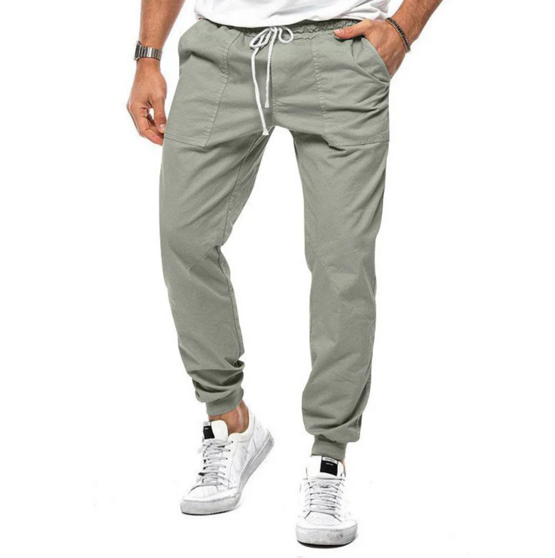 Spodnie męskie jogger z elastycznym pasem – wygodne spodnie casual z mikro-stretch