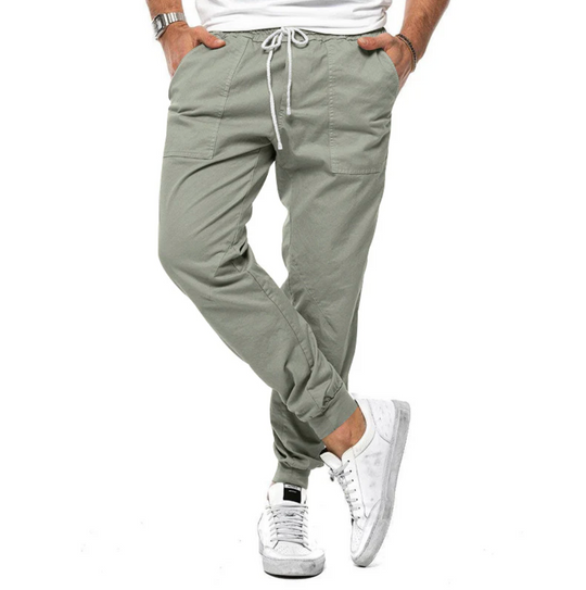 Spodnie męskie jogger z elastycznym pasem – wygodne spodnie casual z mikro-stretch