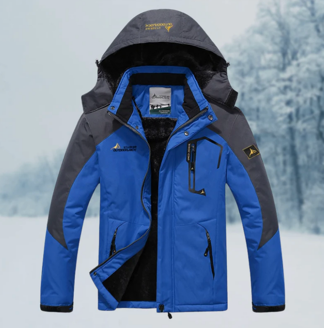 Męska kurtka zimowa outdoor – wodoodporna, wiatroszczelna, z odpinanym kapturem