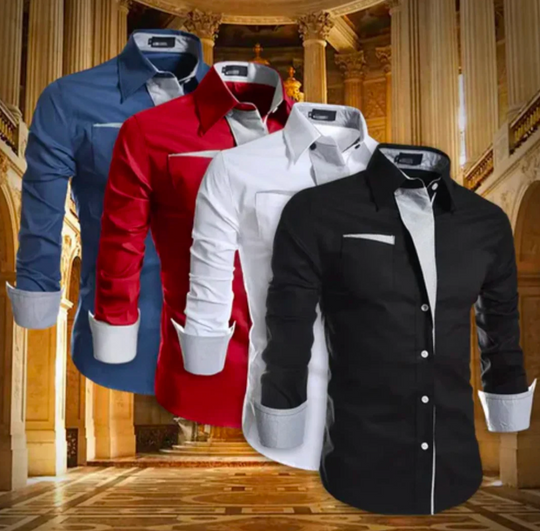 Męska koszula elegancka slim fit z bawełny
