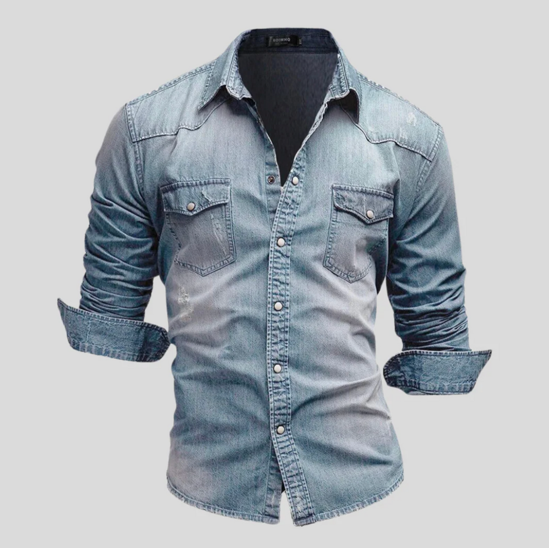 Męska koszula jeansowa slim fit