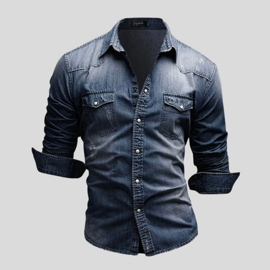 Męska koszula jeansowa slim fit
