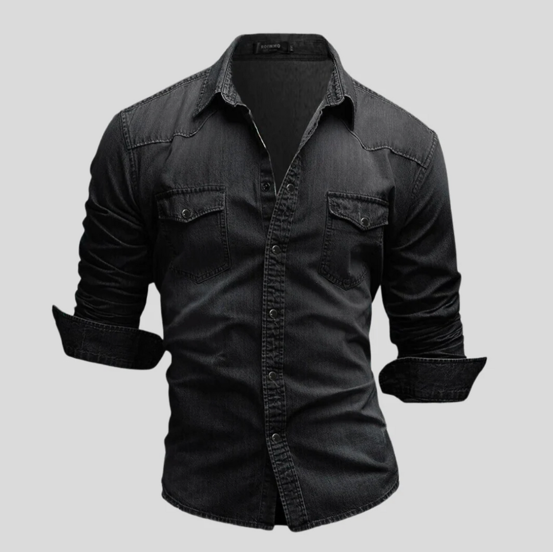 Męska koszula jeansowa slim fit