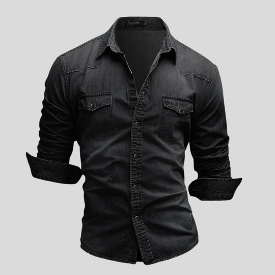 Męska koszula jeansowa slim fit