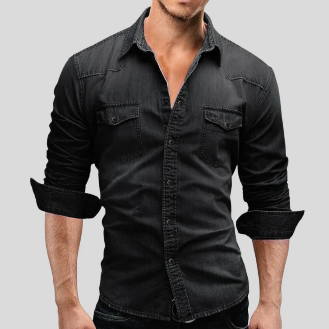 Męska koszula jeansowa slim fit