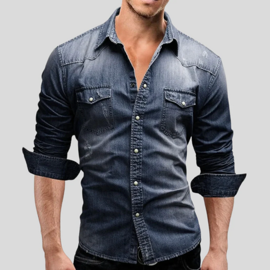 Męska koszula jeansowa slim fit