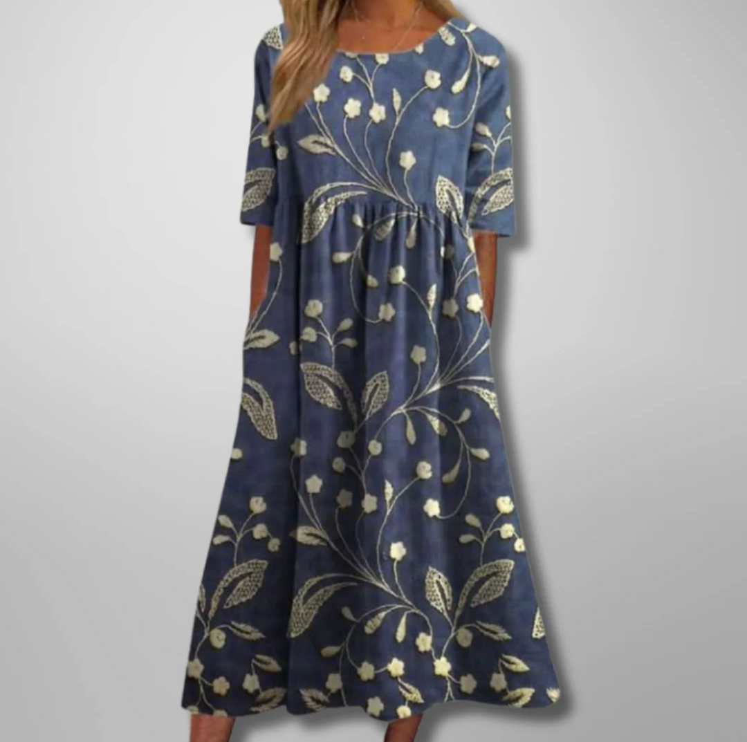 Sukienka damska maxi w kwiaty