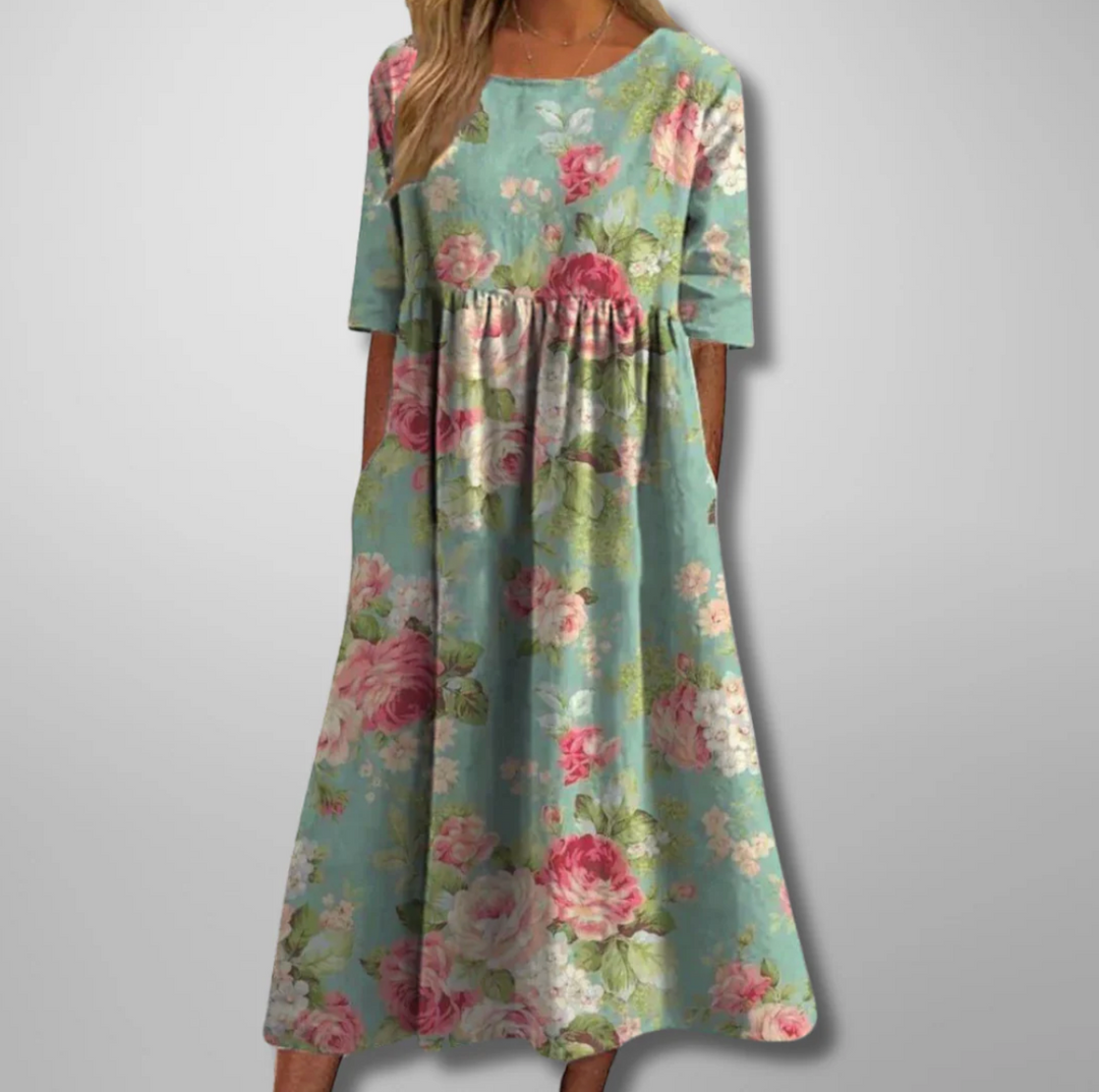 Sukienka damska maxi w kwiaty