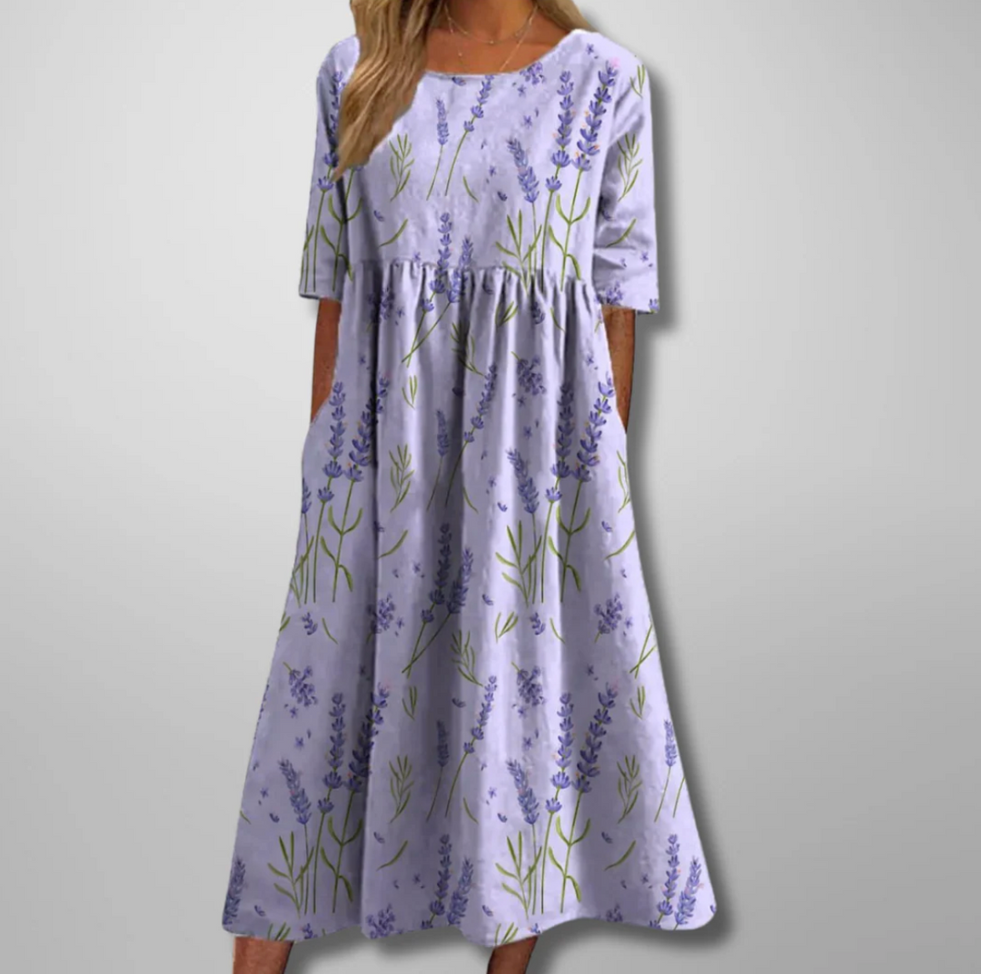 Sukienka damska maxi w kwiaty