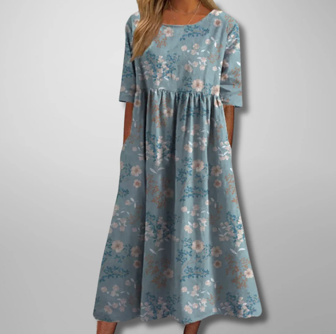 Sukienka damska maxi w kwiaty