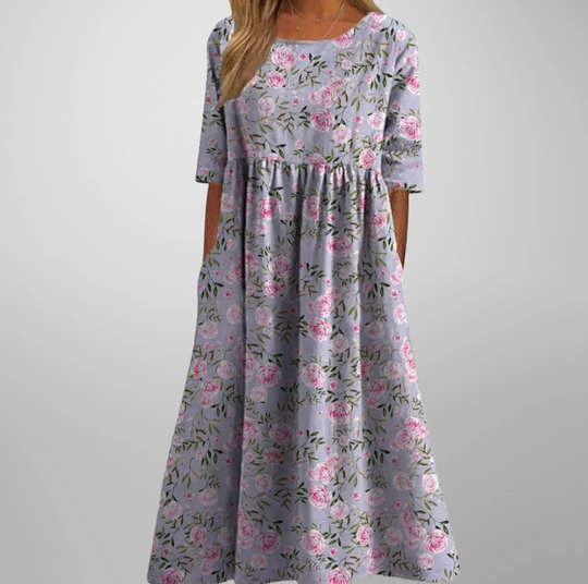 Sukienka damska maxi w kwiaty