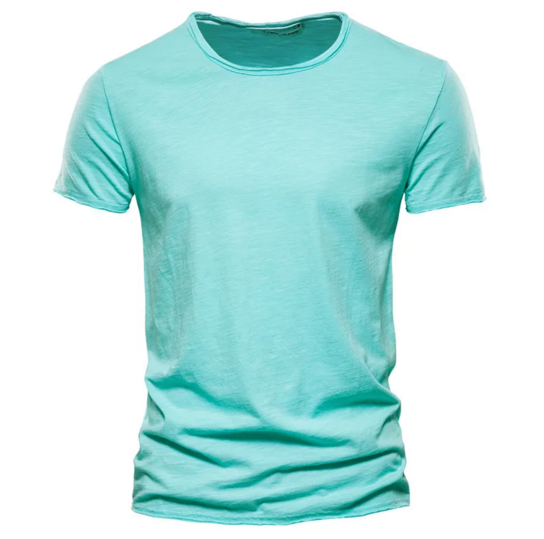 Męski t-shirt bawełniany – klasyczna koszulka basic oddychająca