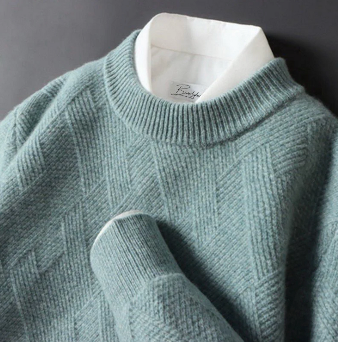Sweter męski kaszmirowy – klasyczny, miękki, oddychający, premium jakość